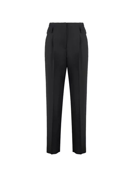 Pantaloni Max Mara de lână conici negru