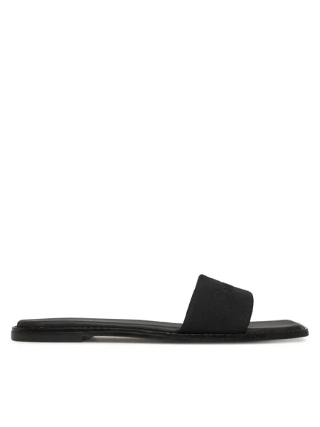Calvin Klein Šľapky Flat Slide He čierna