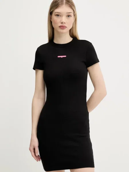 Tommy Jeans sukienka mini dopasowana czarny