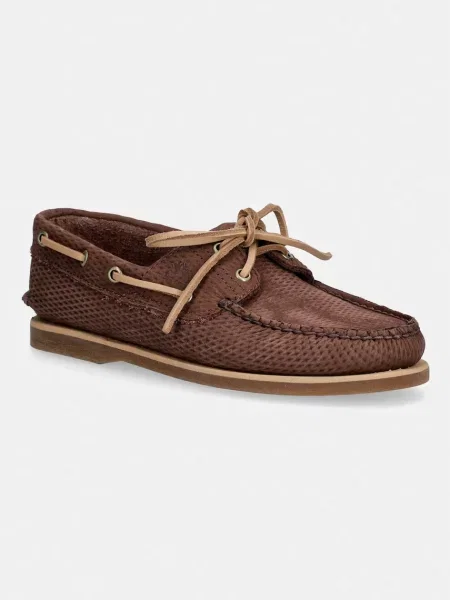 Timberland mocasini pentru bărbați din piele întoarsă Classic Boat Boat maro