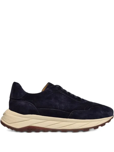 Sneakerși Henderson Baracco din piele de căprioară albastru