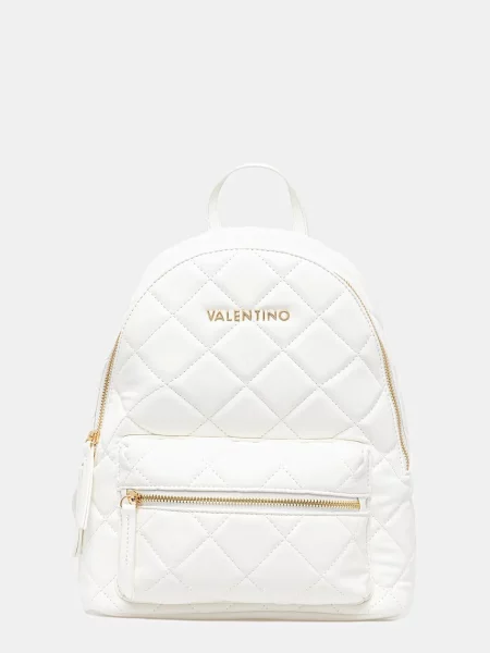Раница Valentino Bags дамска черно малък с изчистен дизайн бяло