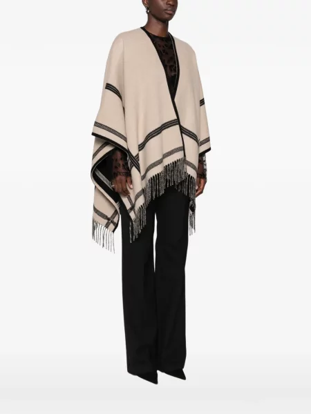 Ριγέ πόντσο Fendi με κρόσσια