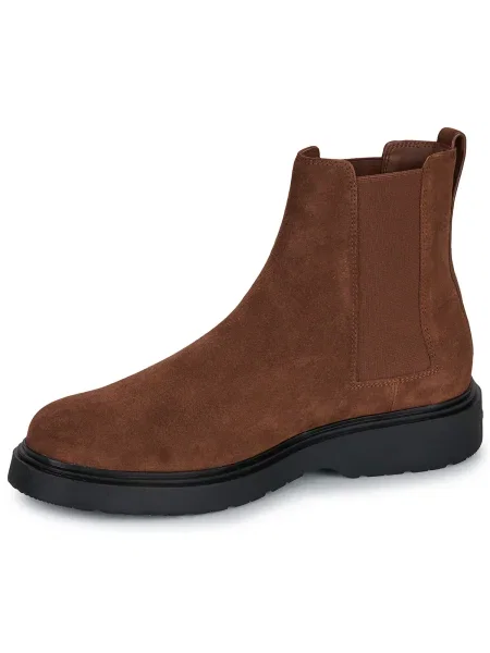 Calvin Klein Členková obuv s elastickým prvkom Combat Ess Chelsea Boot Su hnedá