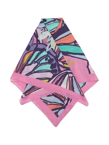 Fular Kurt Geiger London de mătase roz