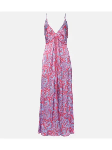 Maksi sukienka maxi Poupette St Barth z nadrukiem garniturowa