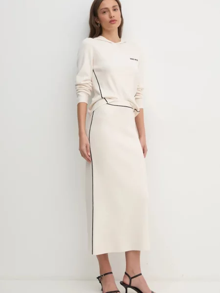 OUI spódnica maxi prosta beżowy