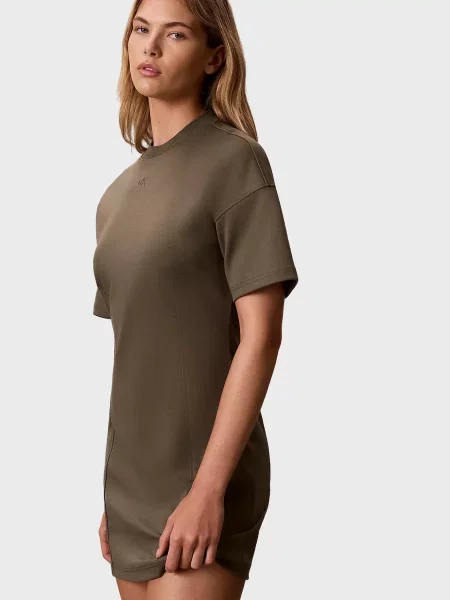 Джинсовое платье Calvin Klein Jeans оливковое