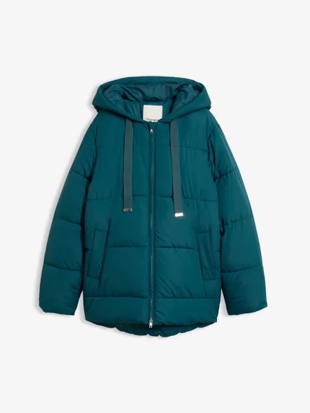 Kurtka puchowa oversize niebieska