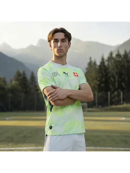 PUMA autentyczna koszulka wyjazdowa Szwajcaria Akcesoria S niebieski
