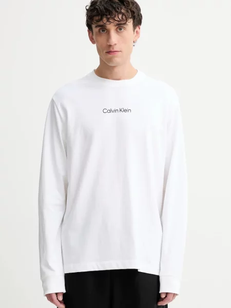 Calvin Klein longsleeve z nadrukiem biały