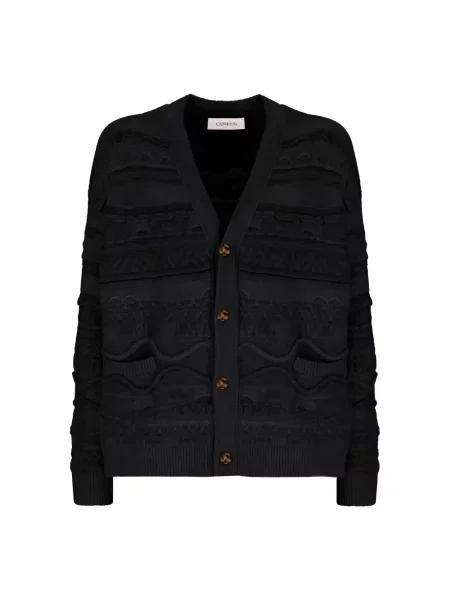 Sweter Laneus z nadrukiem czarny