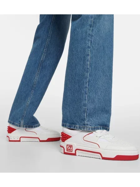 Usnjene superge Christian Louboutin bela