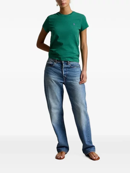Gulerat tricou polo Polo Ralph Lauren cu decolteu în V fără mâneci maro