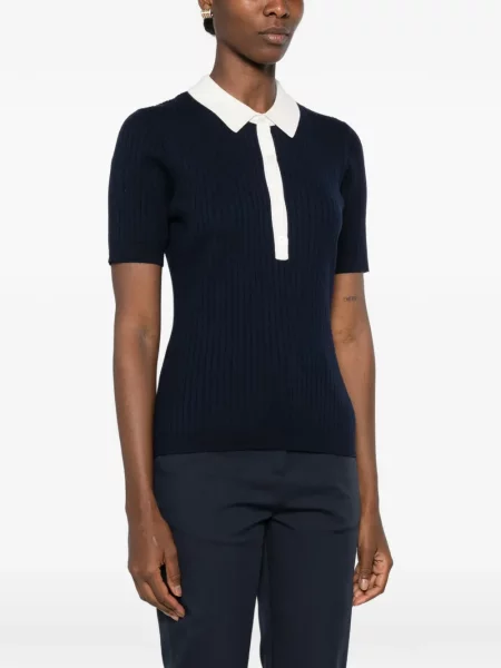 Πλεκτό polo Gant μπλε