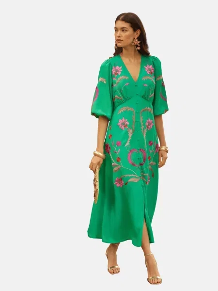 Love & roses Rochie verde