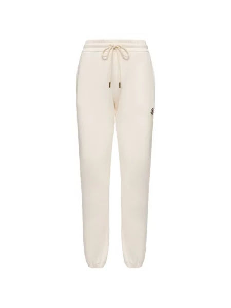 Pantaloni Moncler alergare cu autograf cu cordon