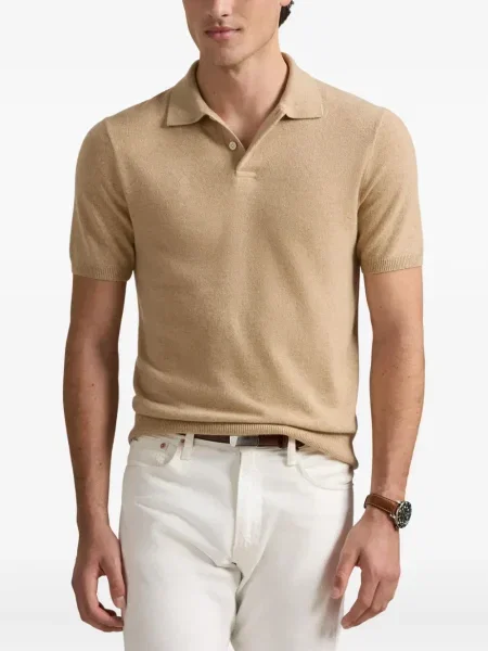 Ленени дънкови шорти Polo Ralph Lauren на райета с принт синьо