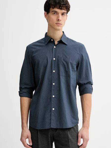 Marc O'Polo cămașă din cu guler clasic regular albastru