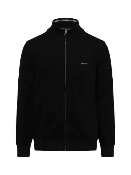 Gant Kardigan Mężczyźni jednolity S czarny