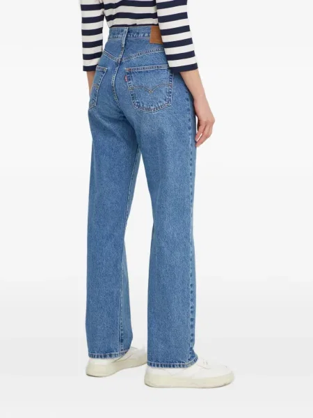 Ретро слаб дънки skinny fit Levi's® с разкъсвания синьо