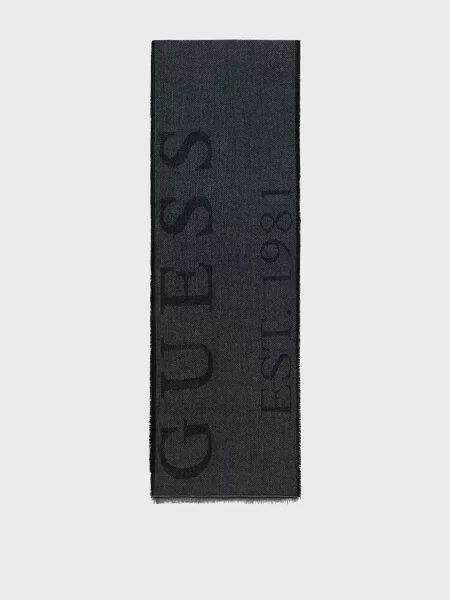 Жакардовий шарф Guess сірий