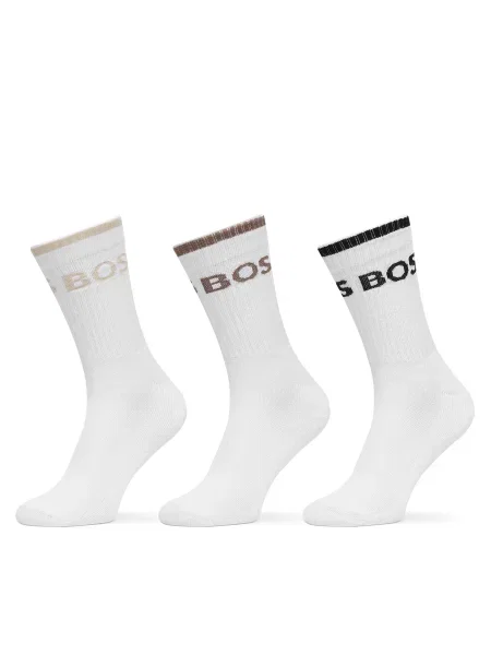 Чорапи BOSS 6 чифта 6P QS Stripe CC мъжки черно бяло