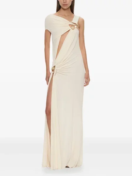 Rochie maxi Christopher Esber drapată de cristal de costum