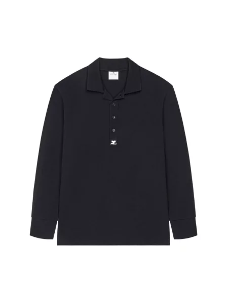 Koszulka polo Courreges czarna