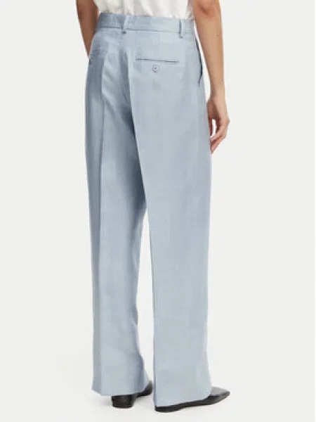 Kalhoty z materiálu Weekend Max Mara modré