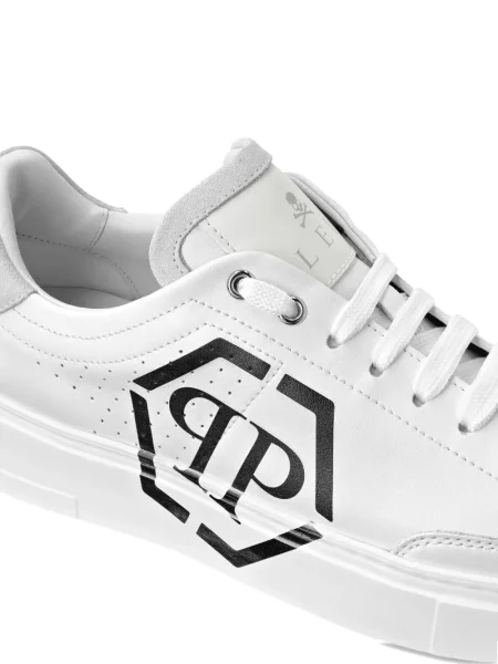 Sneakerși Philipp Plein din piele alb