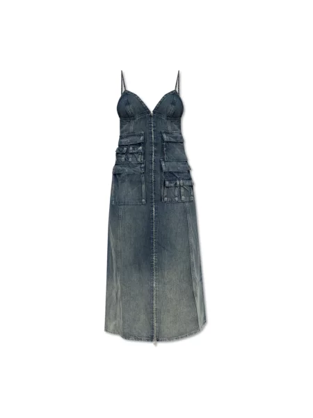 Sukienka jeansowa Diesel niebieska