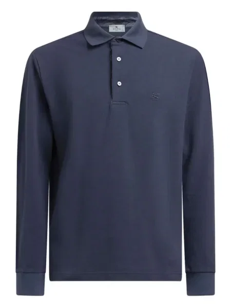 Polo Etro cu broderie albastru