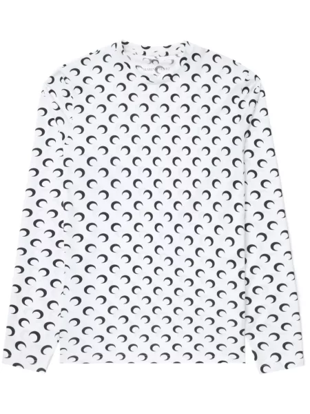 Tricou Marine Serre cu imagine lung alb