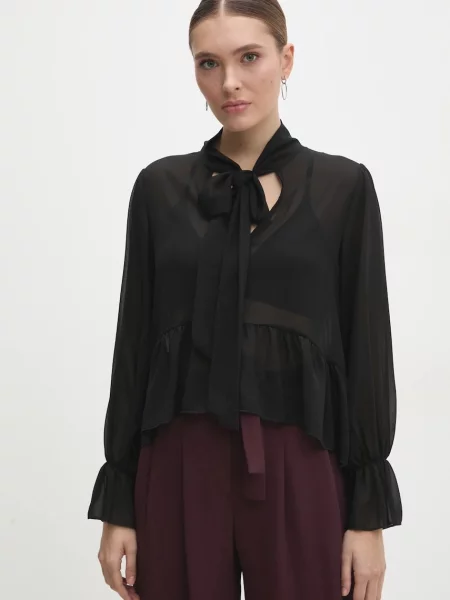 Блуза Answear Lab с изчистен дизайн черно