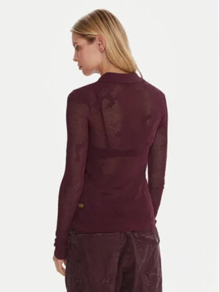 G-Star Raw Blúz Pointelle Bordó