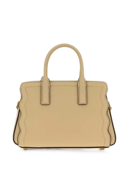Geantă Michael Michael Kors cu imagine din piele de căprioară negru