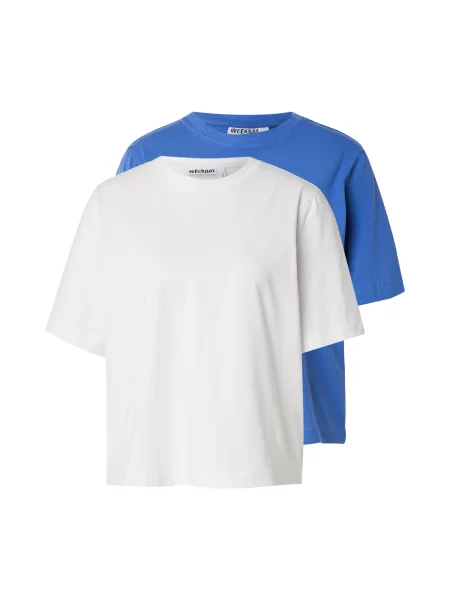 WEEKDAY Tricou albastru alb