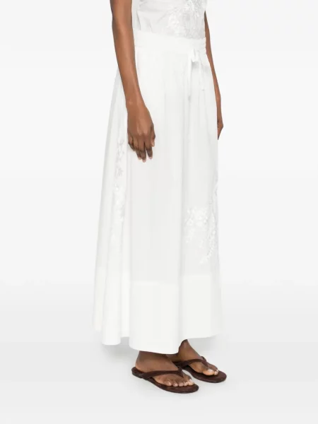 Fusta maxi P.a.r.o.s.h. cu broderie alb