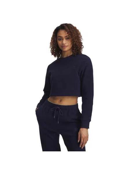 Hanorac crewneck Under Armour din material terry albastru