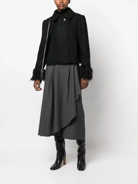 Яке тип риза Alberta Ferretti с ресни черно