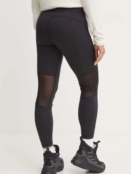 Sportovní legíny Jack Wolfskin Kensteig hladké černá