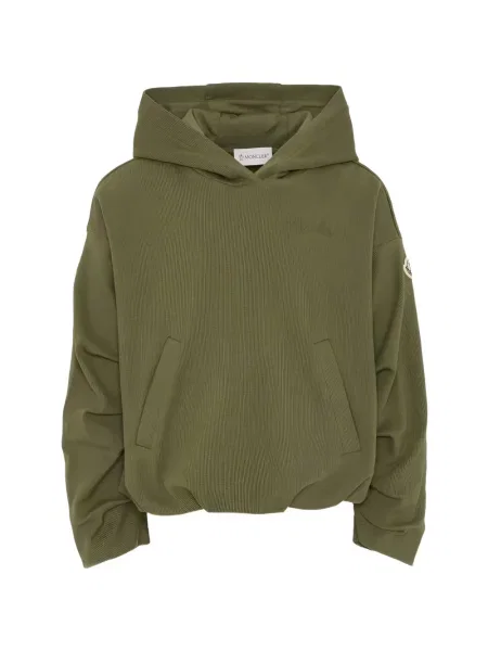 Bluza z kapturem dziecięca Moncler Enfant zielona