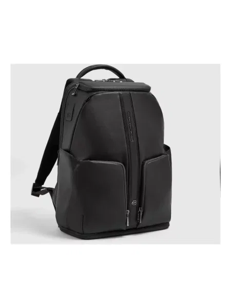 Torba na laptopa Piquadro skórzana czarna
