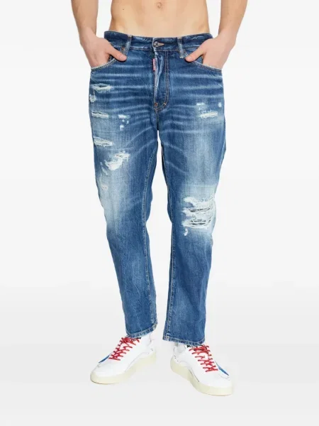 Blugi Dsquared2 zdrențuiți albastru