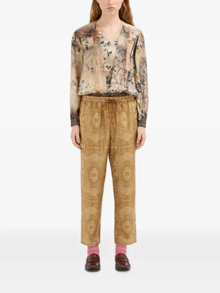Bluză Pierre-louis Mascia de mătase cu model floral cu imagine
