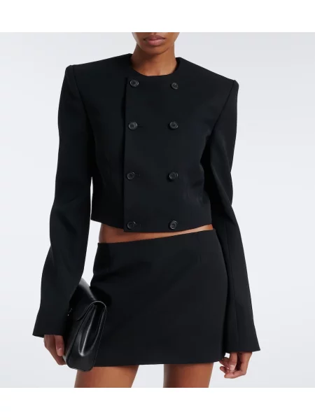 Decupat sacou Wardrobe.nyc de lână cu două rânduri de nasturi negru