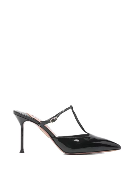 Papuci tip mules Aquazzura negru