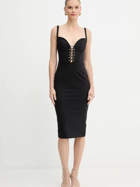 Elisabetta Franchi sukienka mini dopasowana czarny