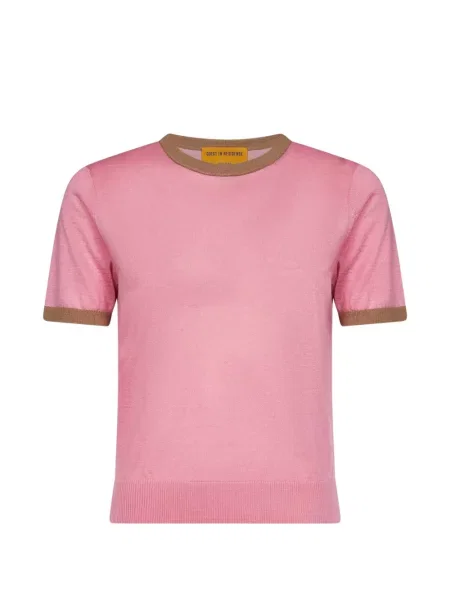 Tricou Guest In Residence din cașmir roz